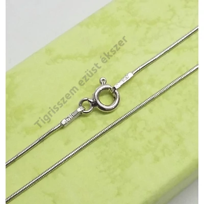 Ezüst lánc vékony kígyó,ródiumos 45 cm