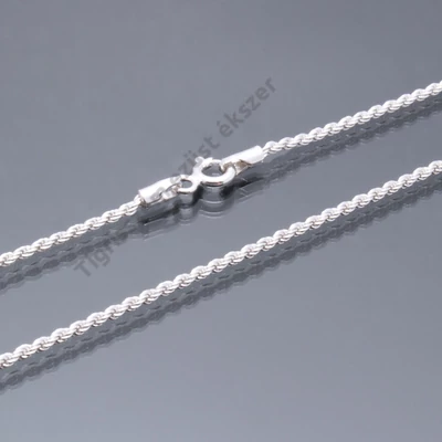 Ezüst   női nyaklánc,walles ,csavart 60 cm