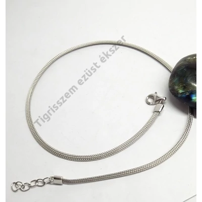 Ezüst lánc "szövött",lapos,ródiumos