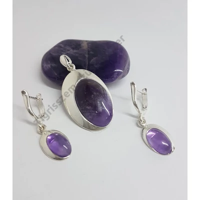 Ezüst szett AMETISZT  kővel