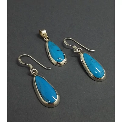 Ezüst szett fülbevaló+medál