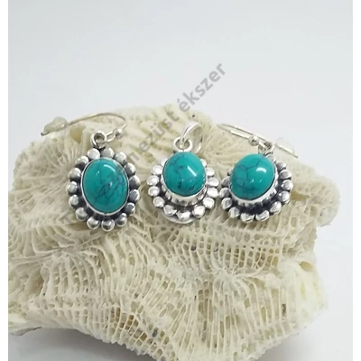 Ezüst szett TÜRKIZ kővel,antikolt