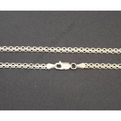 Ezüst   női nyaklánc ,Bismark 2 soros