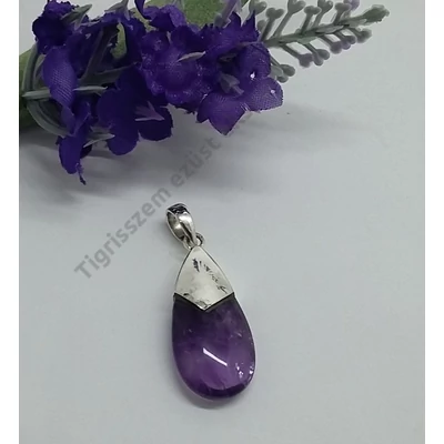 Ezüst medál AMETISZT kővel