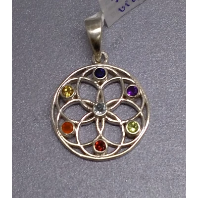 Ezüst medál "7 CSAKRA"virág