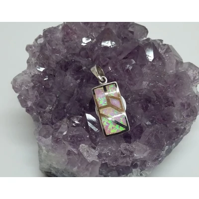 Ezüst medál kék OPÁLLAL