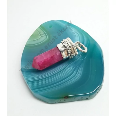 Ezüst CSÚCS medál rubin  kővel