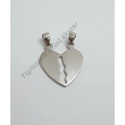Ezüst medál,kettétörhető szív
