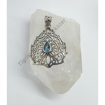 Ezüst medál KÉK TOPÁZZAL