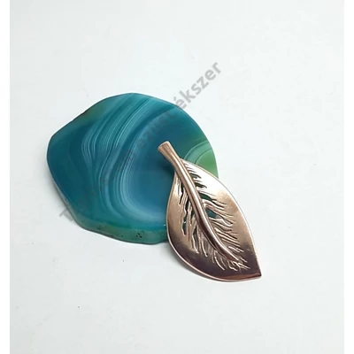 Ezüst aranyozott levél medál